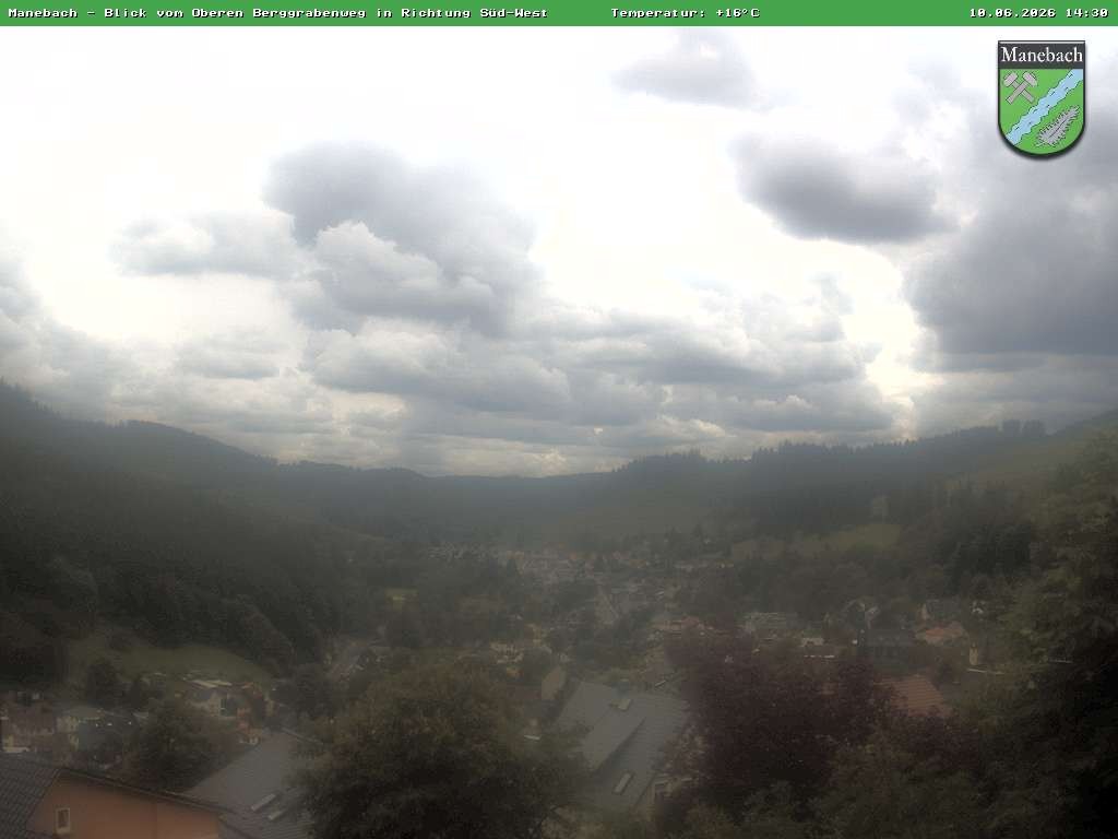 Archiv Foto Webcam Ilmenau - Blick auf Manebach