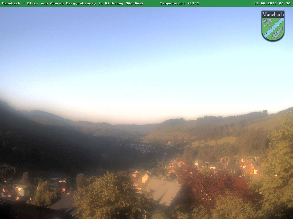Archiv Foto Webcam Ilmenau - Blick auf Manebach