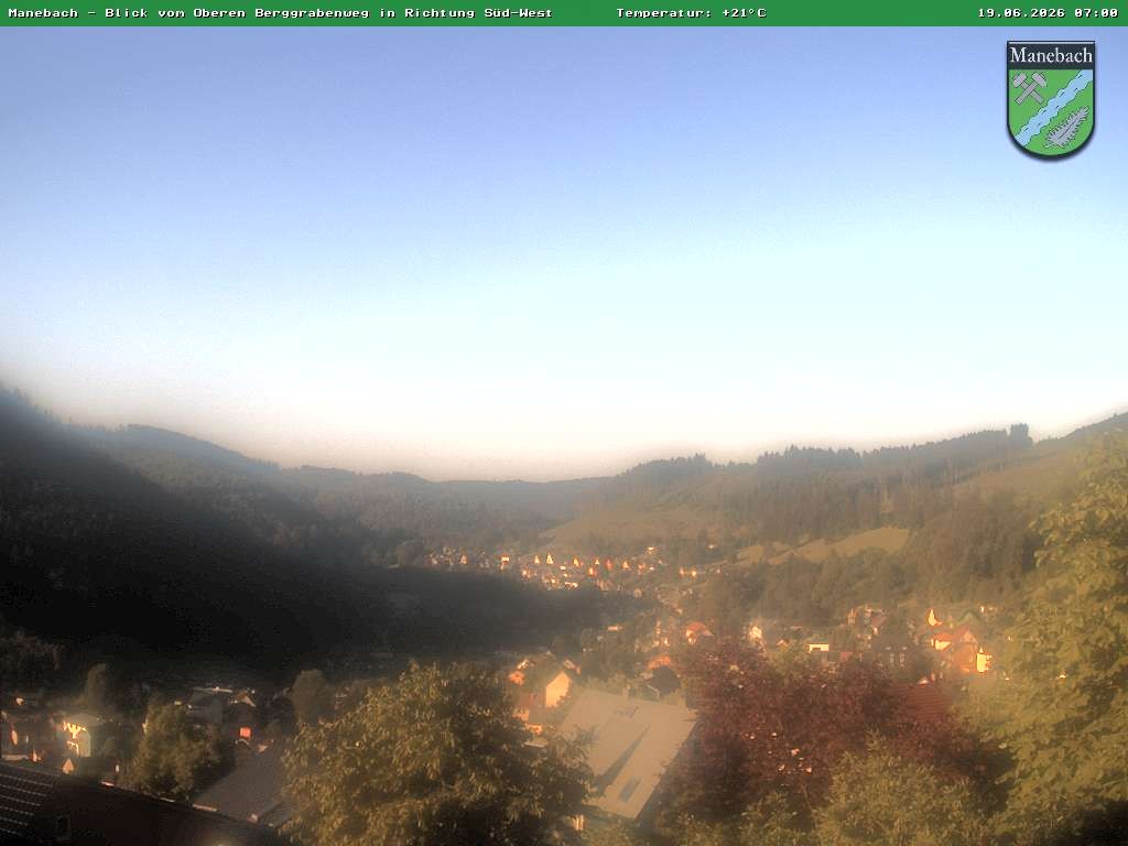 Archiv Foto Webcam Ilmenau - Blick auf Manebach