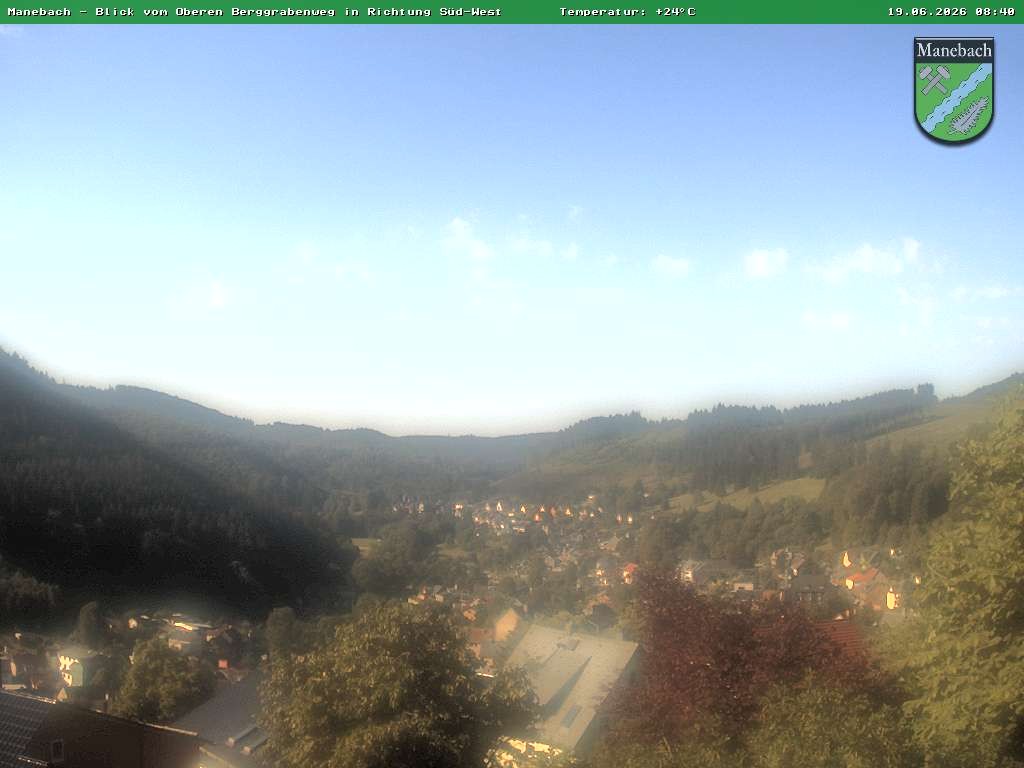 Archiv Foto Webcam Ilmenau - Blick auf Manebach