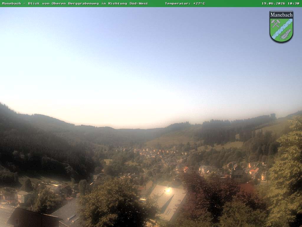 Archiv Foto Webcam Ilmenau - Blick auf Manebach