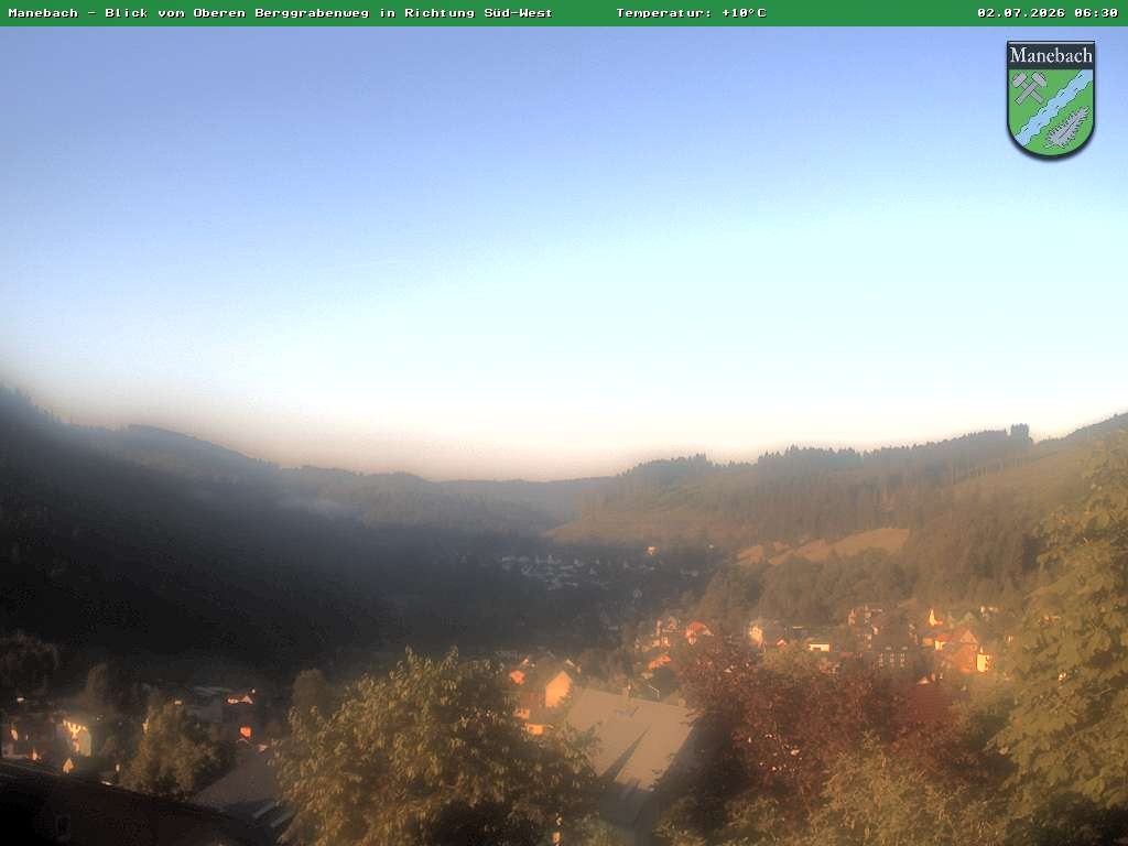 Archiv Foto Webcam Ilmenau - Blick auf Manebach