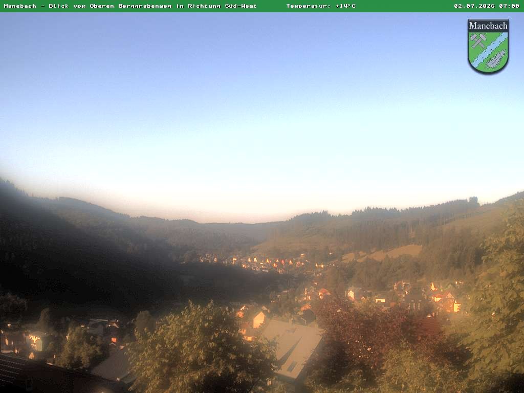 Archiv Foto Webcam Ilmenau - Blick auf Manebach