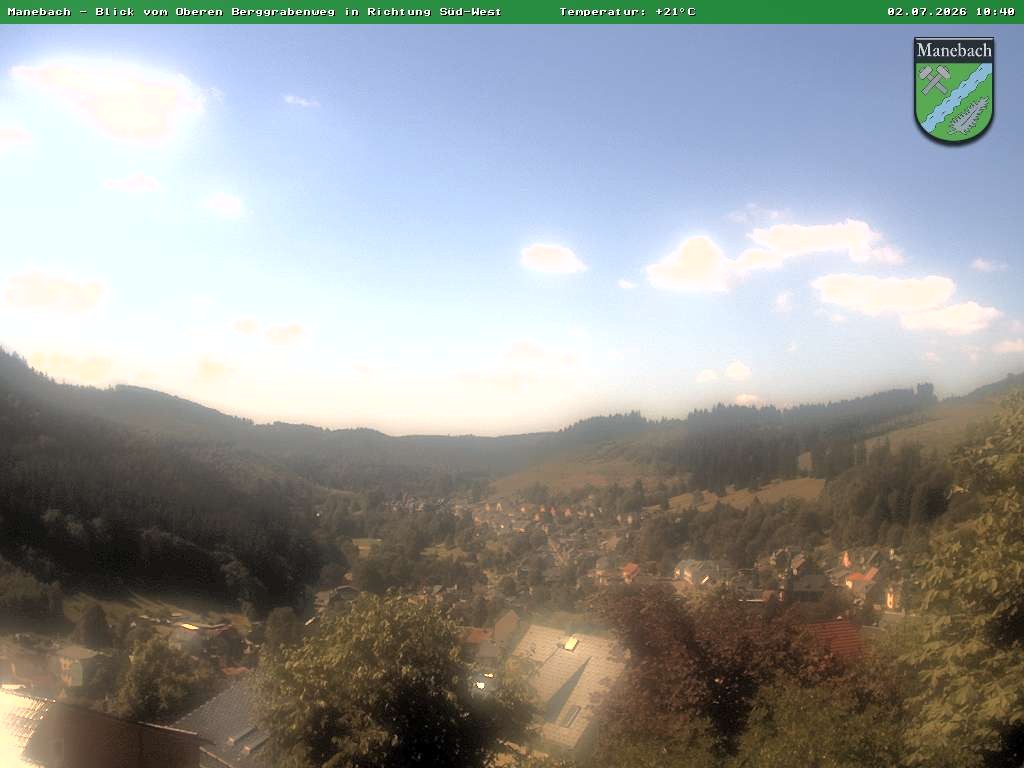 Archiv Foto Webcam Ilmenau - Blick auf Manebach