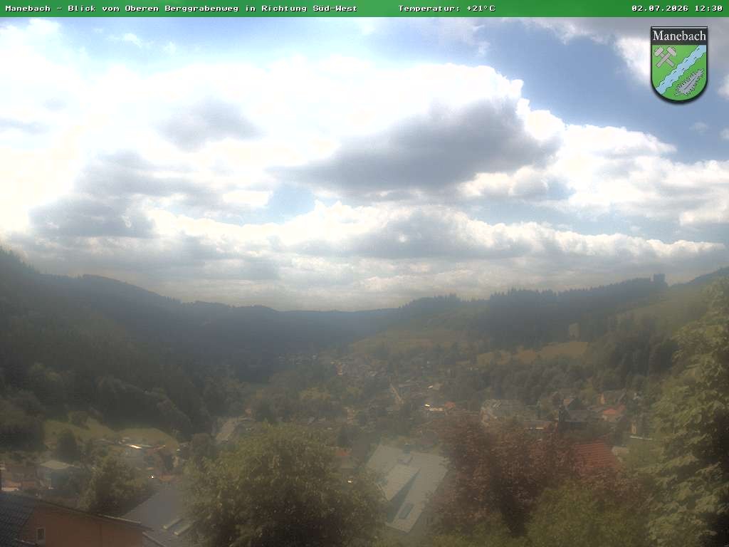 Archiv Foto Webcam Ilmenau - Blick auf Manebach