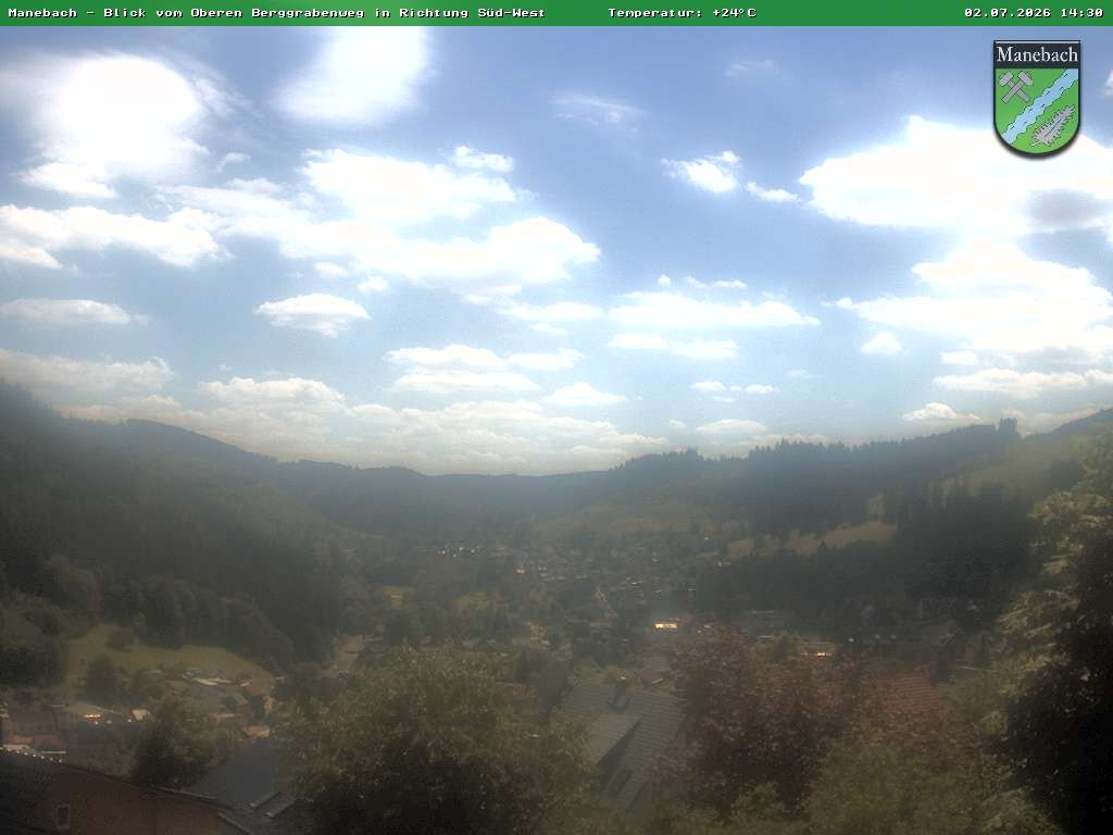 Archiv Foto Webcam Ilmenau - Blick auf Manebach