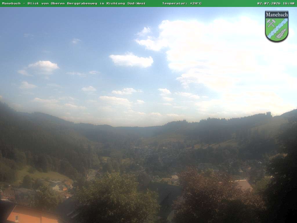 Archiv Foto Webcam Ilmenau - Blick auf Manebach