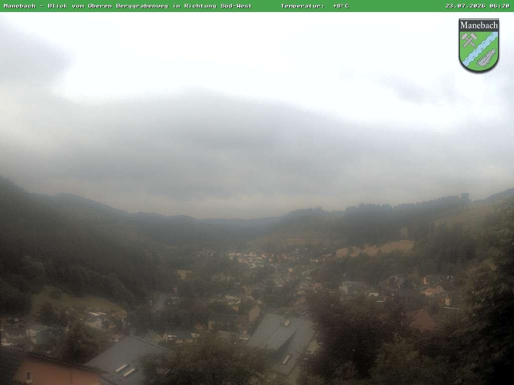Archiv Foto Webcam Ilmenau - Blick auf Manebach