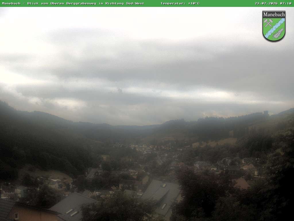 Archiv Foto Webcam Ilmenau - Blick auf Manebach