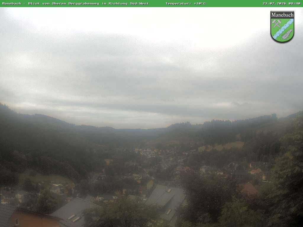 Archiv Foto Webcam Ilmenau - Blick auf Manebach
