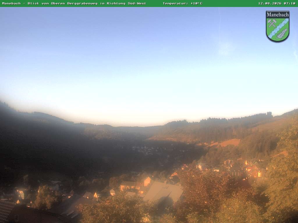 Archiv Foto Webcam Ilmenau - Blick auf Manebach