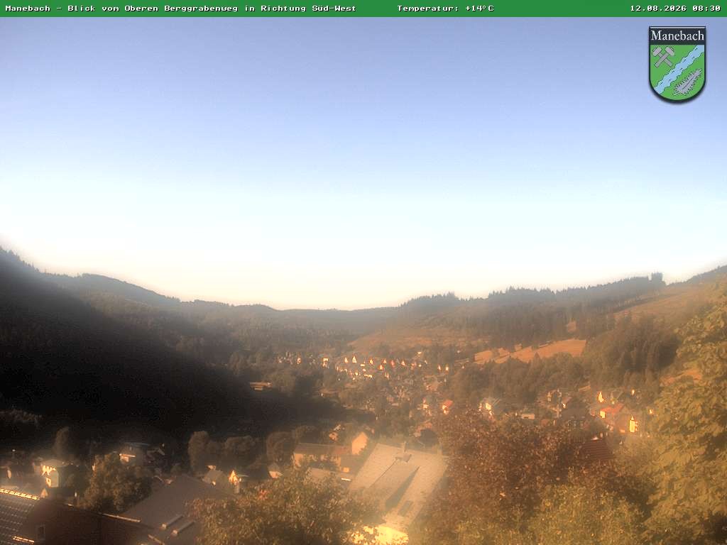 Archiv Foto Webcam Ilmenau - Blick auf Manebach