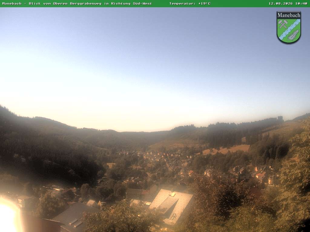 Archiv Foto Webcam Ilmenau - Blick auf Manebach