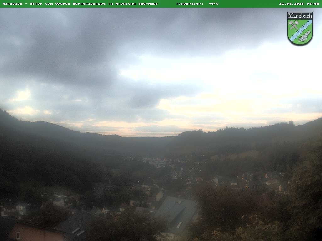 Archiv Foto Webcam Ilmenau - Blick auf Manebach