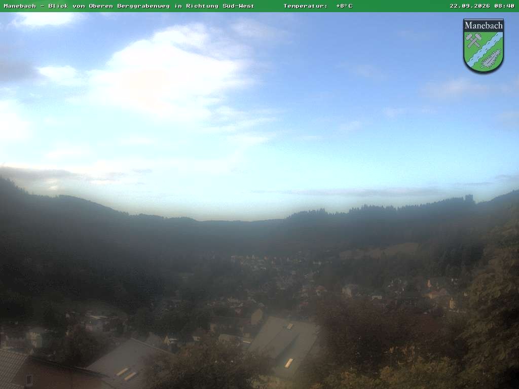 Archiv Foto Webcam Ilmenau - Blick auf Manebach
