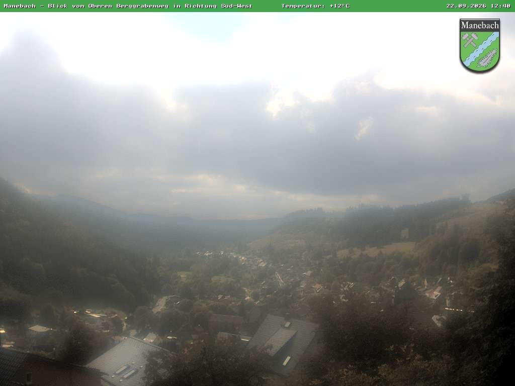 Archiv Foto Webcam Ilmenau - Blick auf Manebach