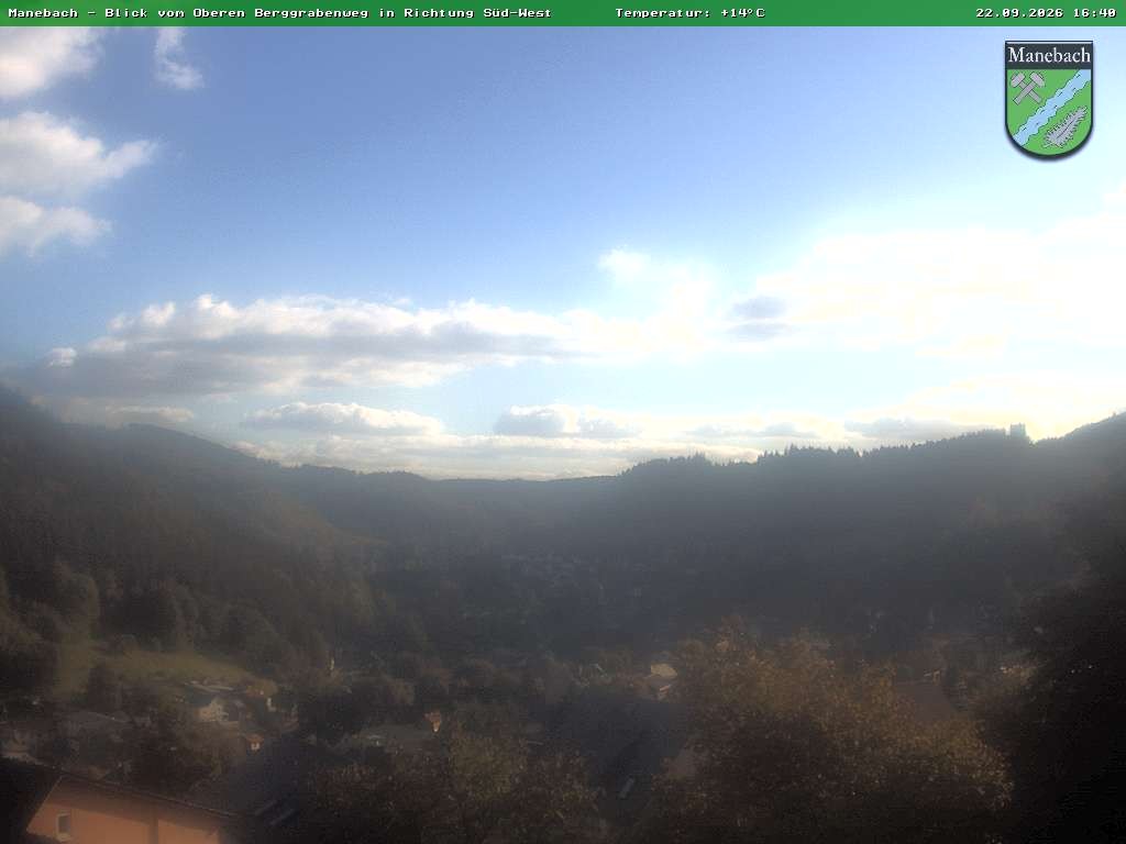 Archiv Foto Webcam Ilmenau - Blick auf Manebach