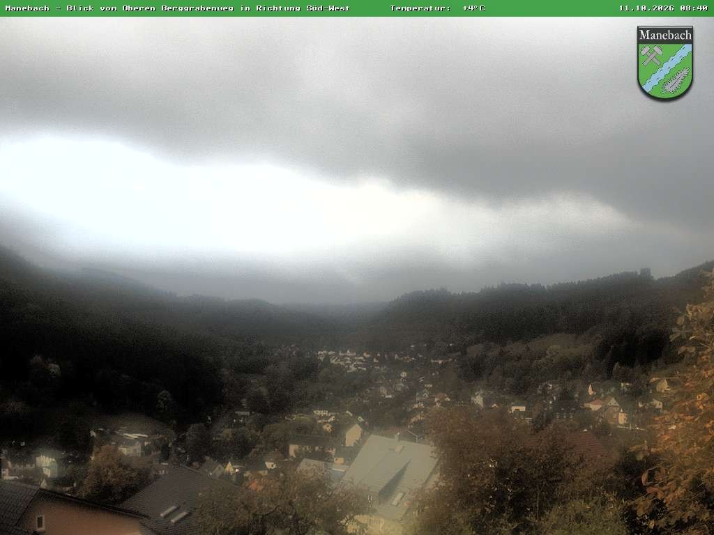 Archiv Foto Webcam Ilmenau - Blick auf Manebach