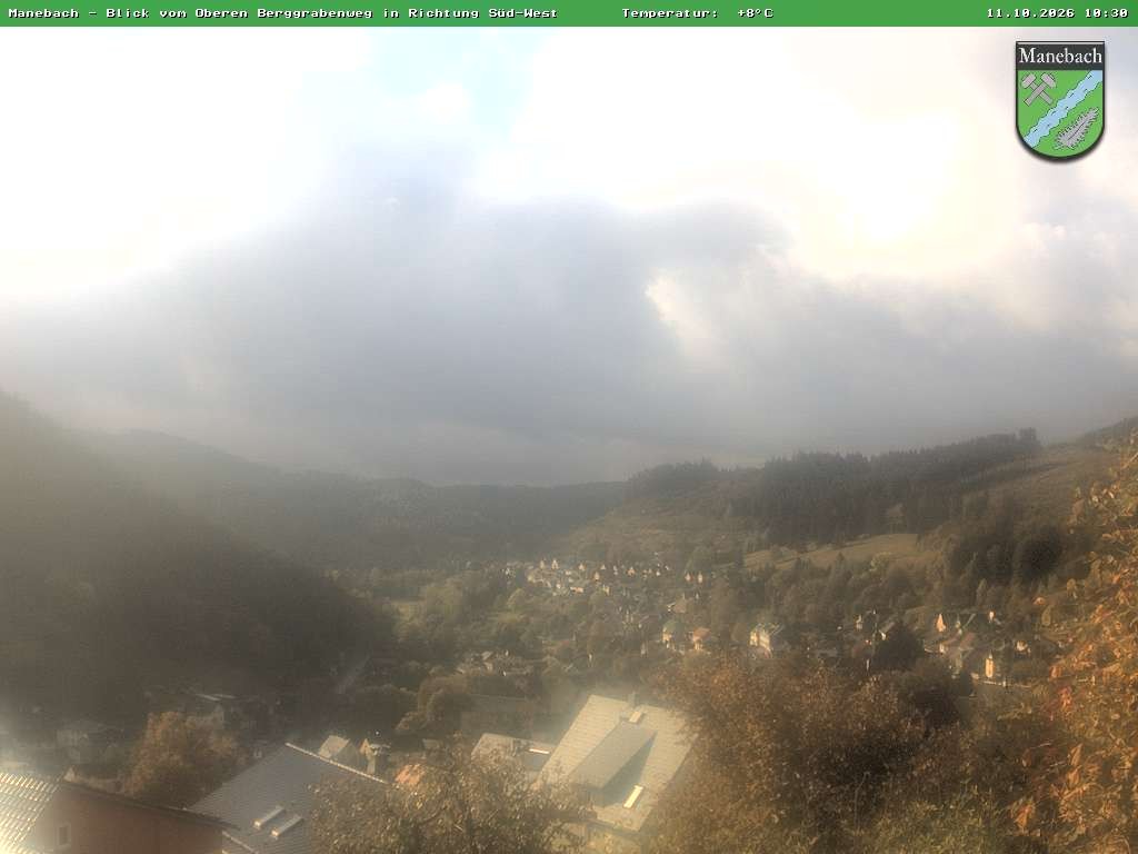 Archiv Foto Webcam Ilmenau - Blick auf Manebach