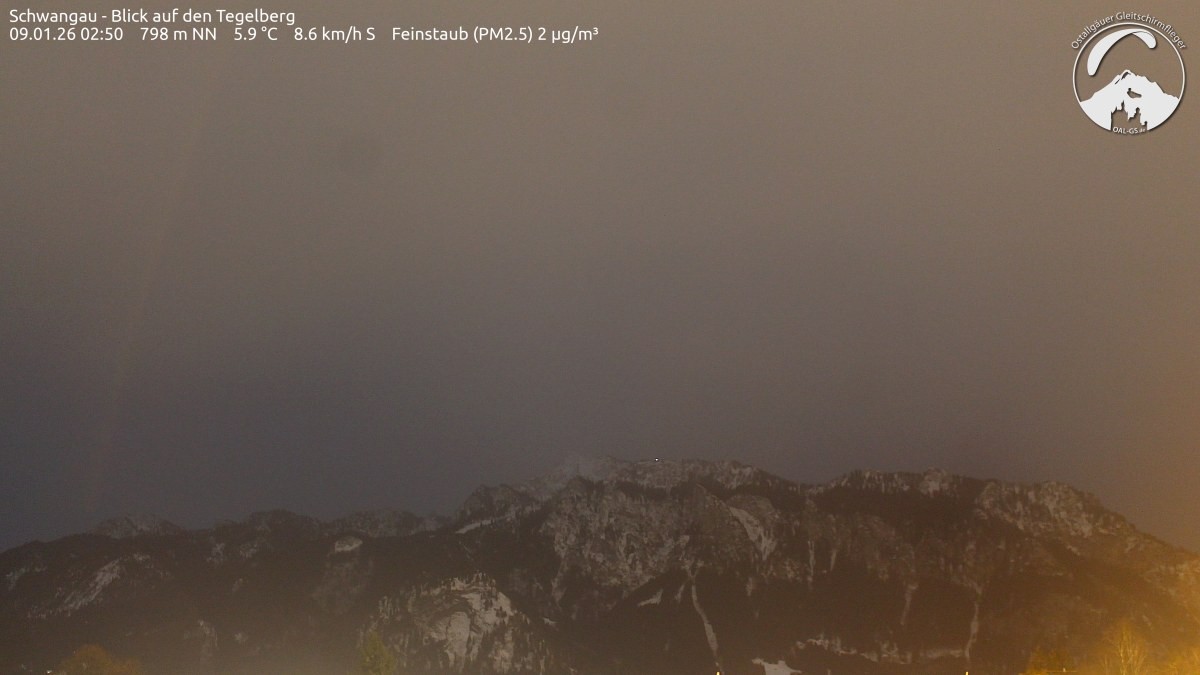 Archiv Foto Webcam Schwangau: Tegelberg-Blick