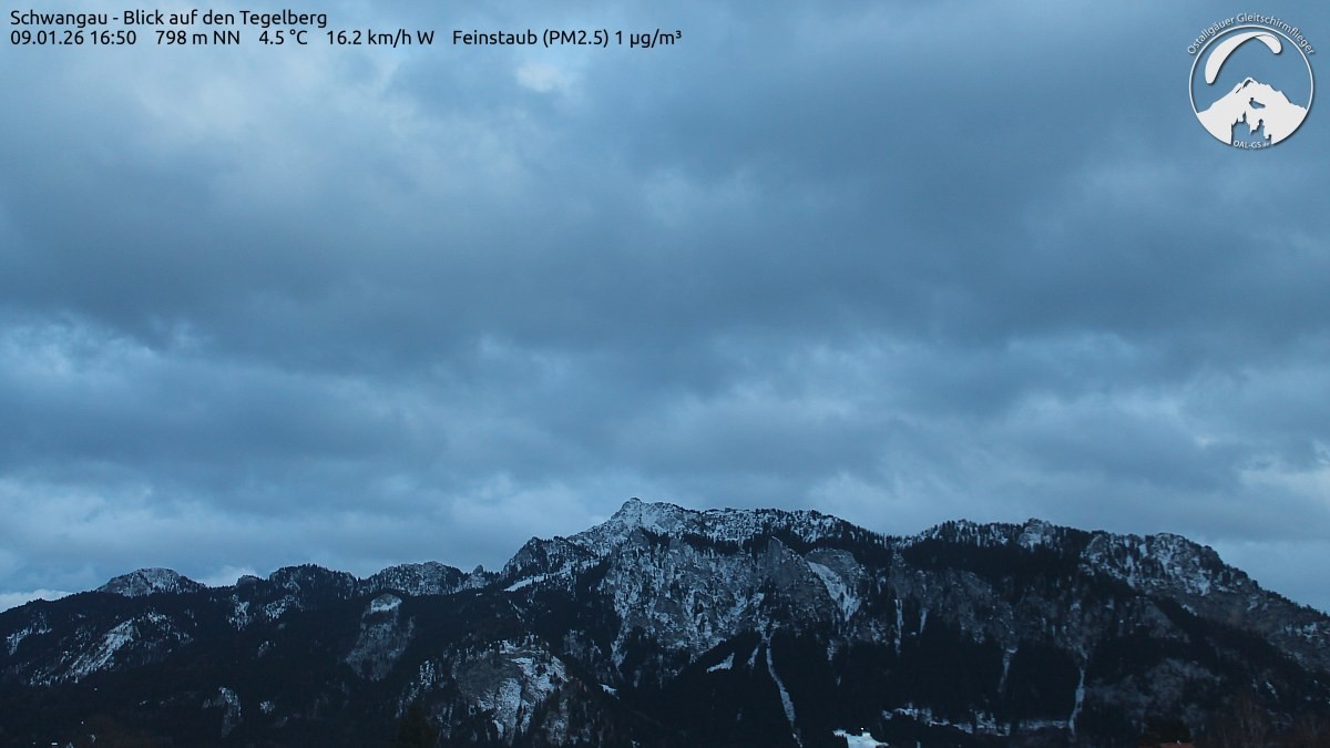 Archiv Foto Webcam Schwangau: Tegelberg-Blick