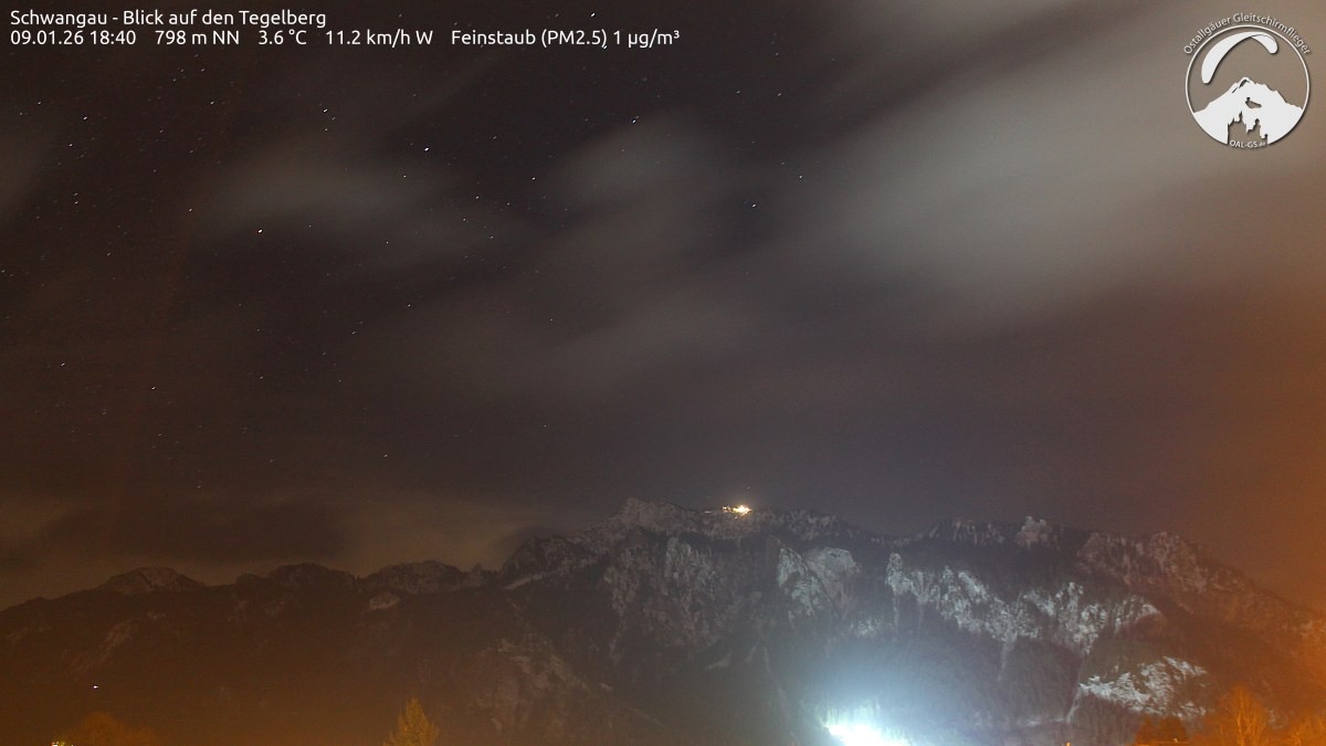 Archiv Foto Webcam Schwangau: Tegelberg-Blick