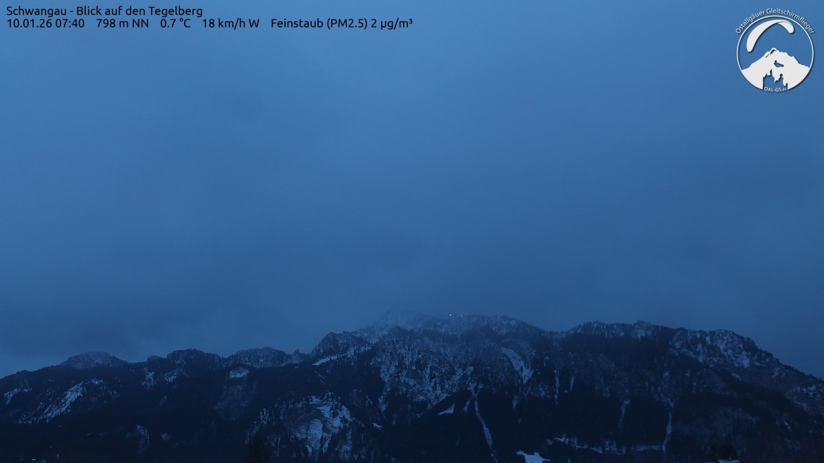 Archiv Foto Webcam Schwangau: Tegelberg-Blick