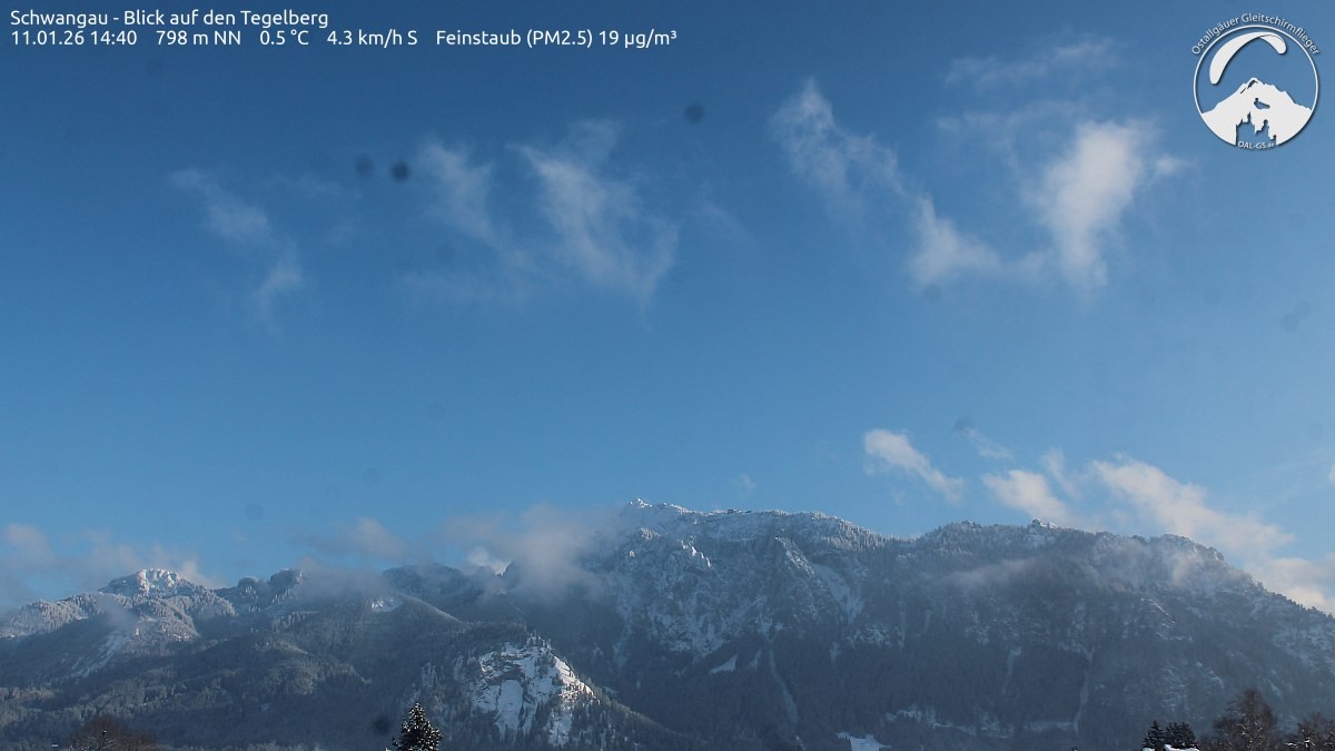 Archiv Foto Webcam Schwangau: Tegelberg-Blick