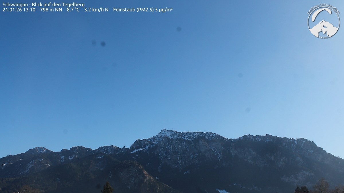 Archiv Foto Webcam Schwangau: Tegelberg-Blick