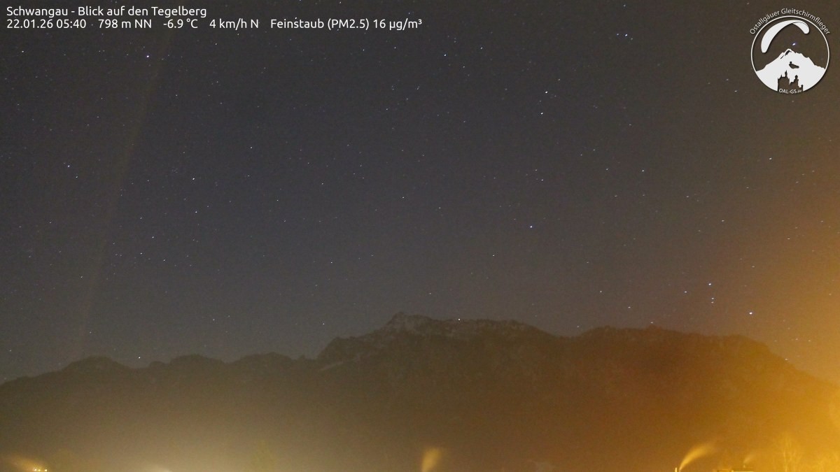 Archiv Foto Webcam Schwangau: Tegelberg-Blick