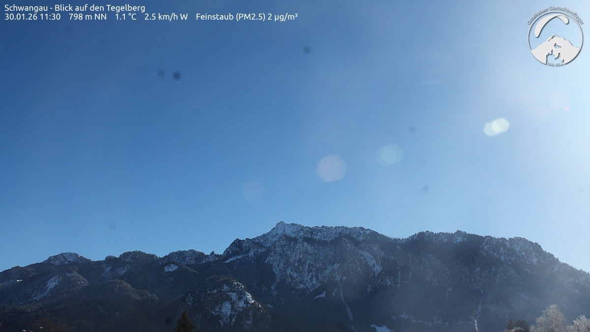 Archiv Foto Webcam Schwangau: Tegelberg-Blick