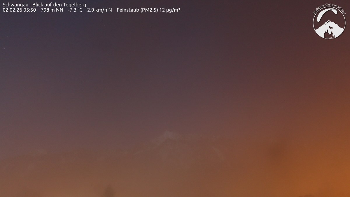 Archiv Foto Webcam Schwangau: Tegelberg-Blick