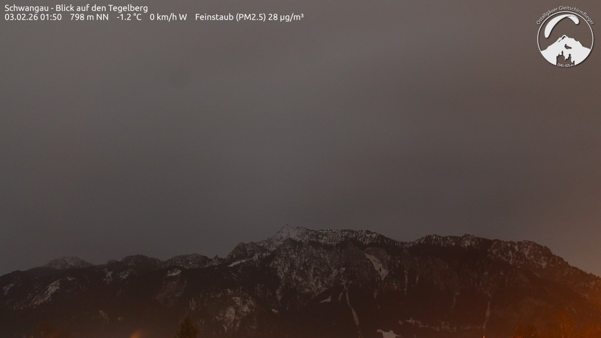 Archiv Foto Webcam Schwangau: Tegelberg-Blick