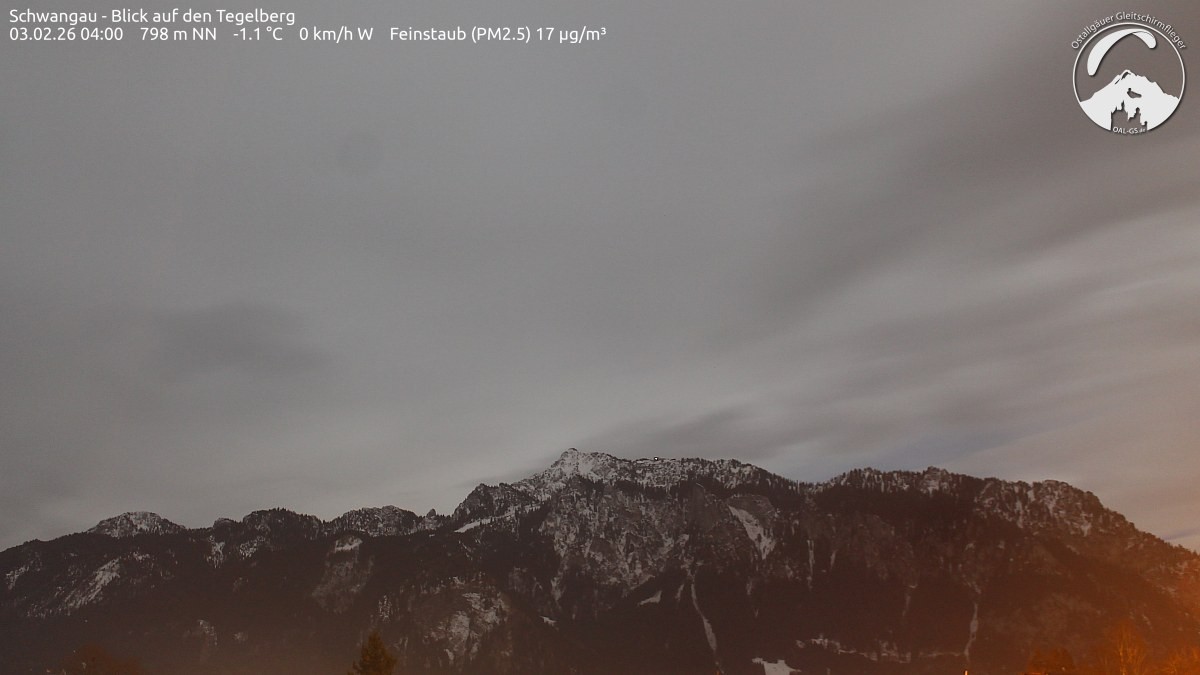 Archiv Foto Webcam Schwangau: Tegelberg-Blick