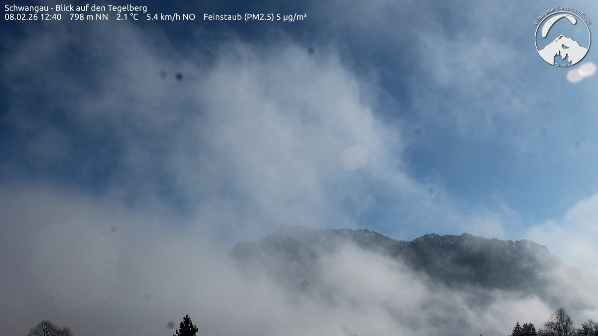 Archiv Foto Webcam Schwangau: Tegelberg-Blick