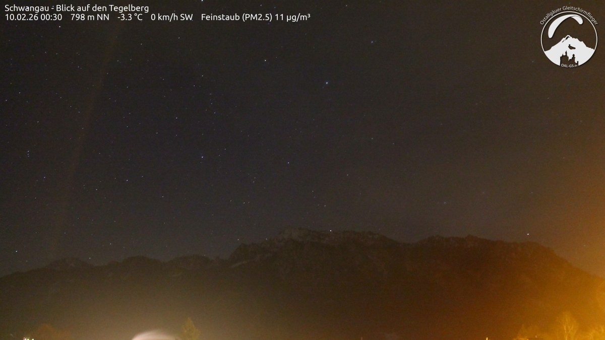 Archiv Foto Webcam Schwangau: Tegelberg-Blick