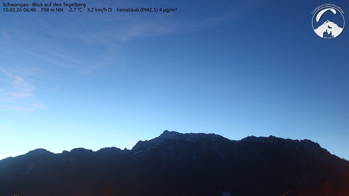 Archiv Foto Webcam Schwangau: Tegelberg-Blick