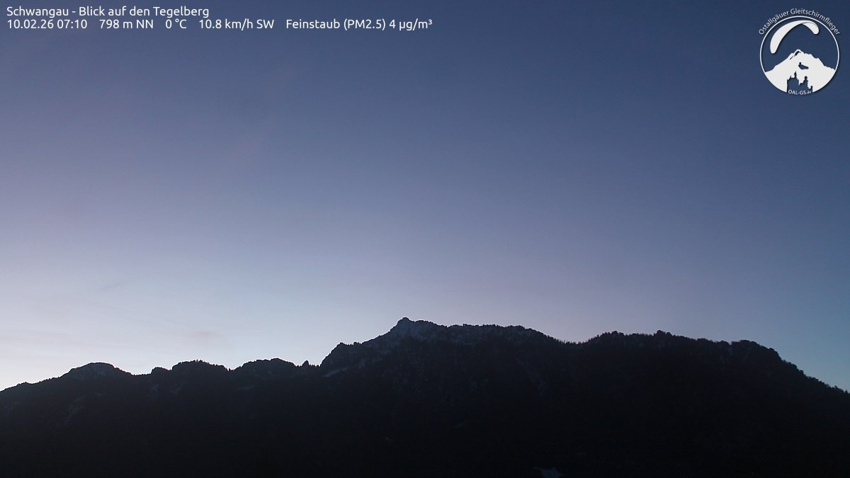 Archiv Foto Webcam Schwangau: Tegelberg-Blick