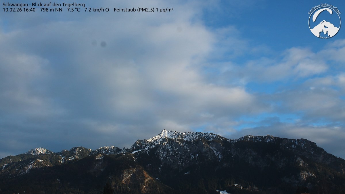 Archiv Foto Webcam Schwangau: Tegelberg-Blick