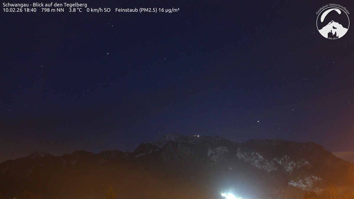 Archiv Foto Webcam Schwangau: Tegelberg-Blick
