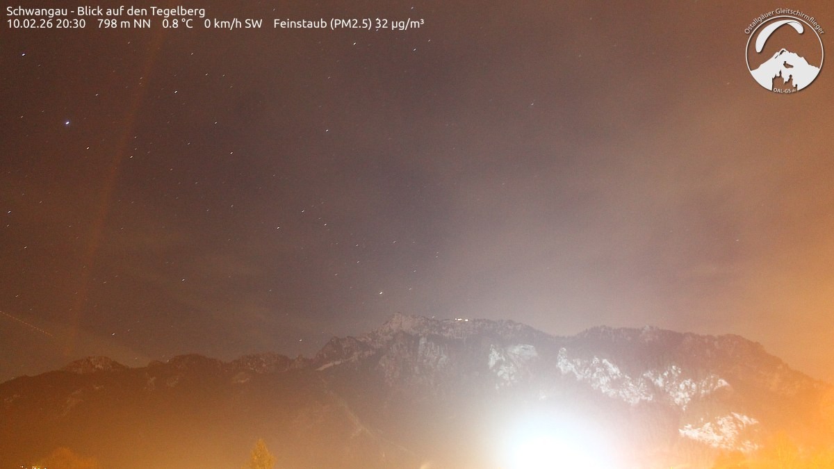 Archiv Foto Webcam Schwangau: Tegelberg-Blick