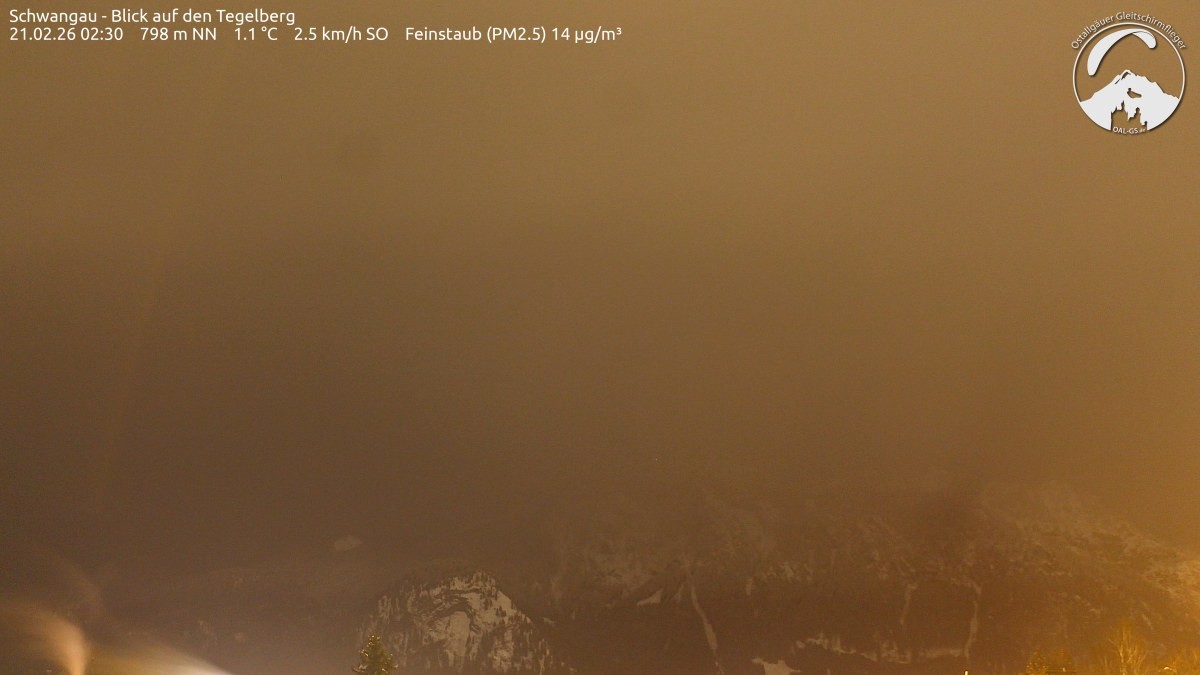 Archiv Foto Webcam Schwangau: Tegelberg-Blick