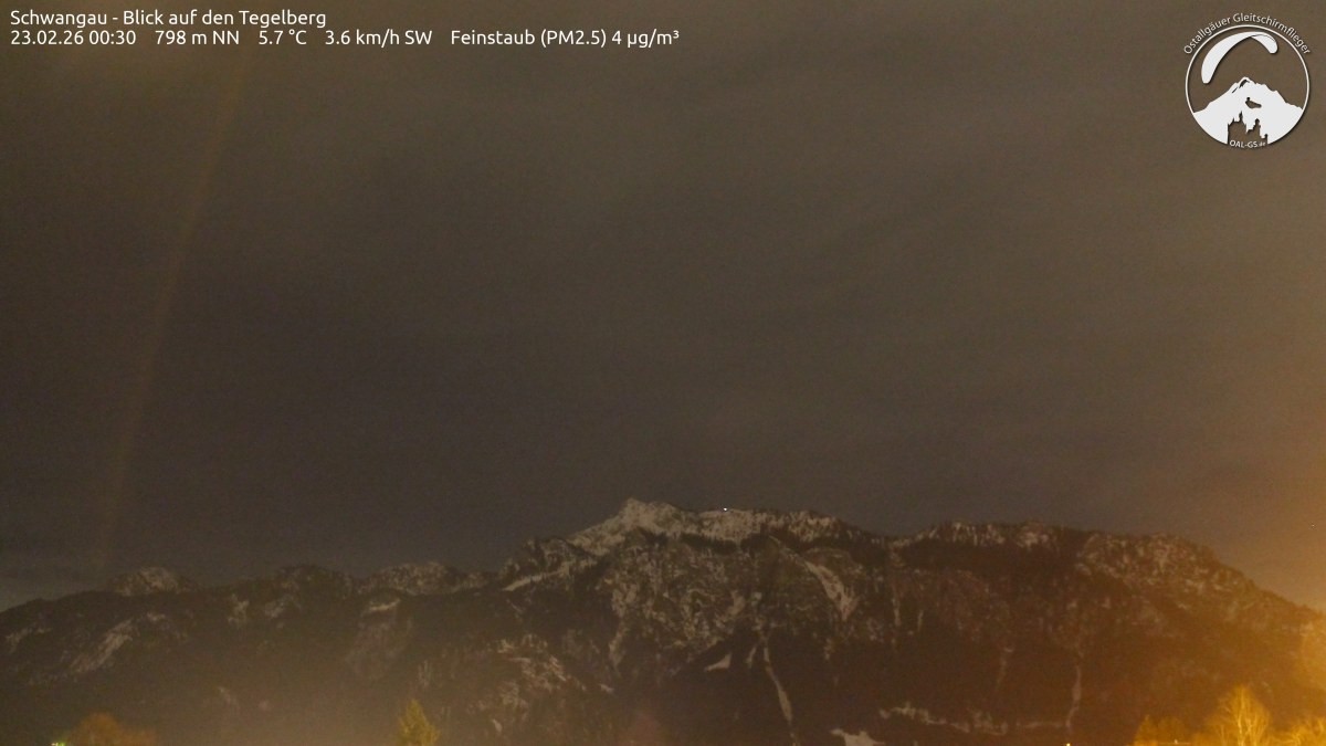 Archiv Foto Webcam Schwangau: Tegelberg-Blick
