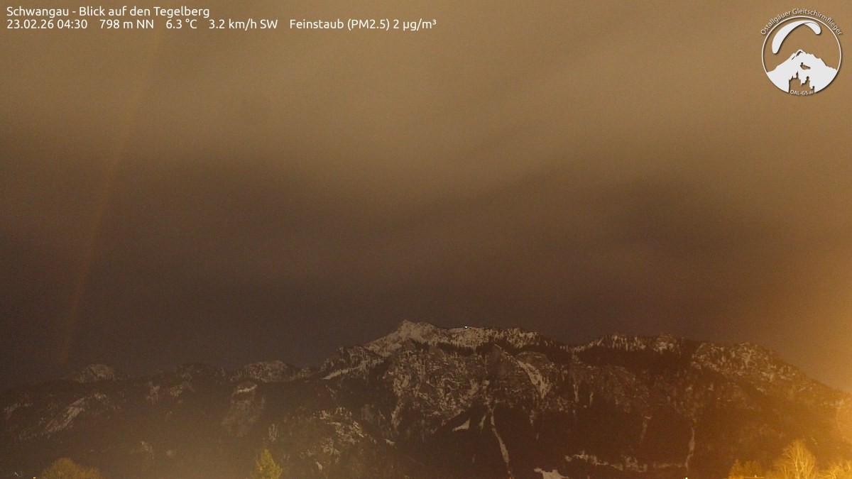 Archiv Foto Webcam Schwangau: Tegelberg-Blick