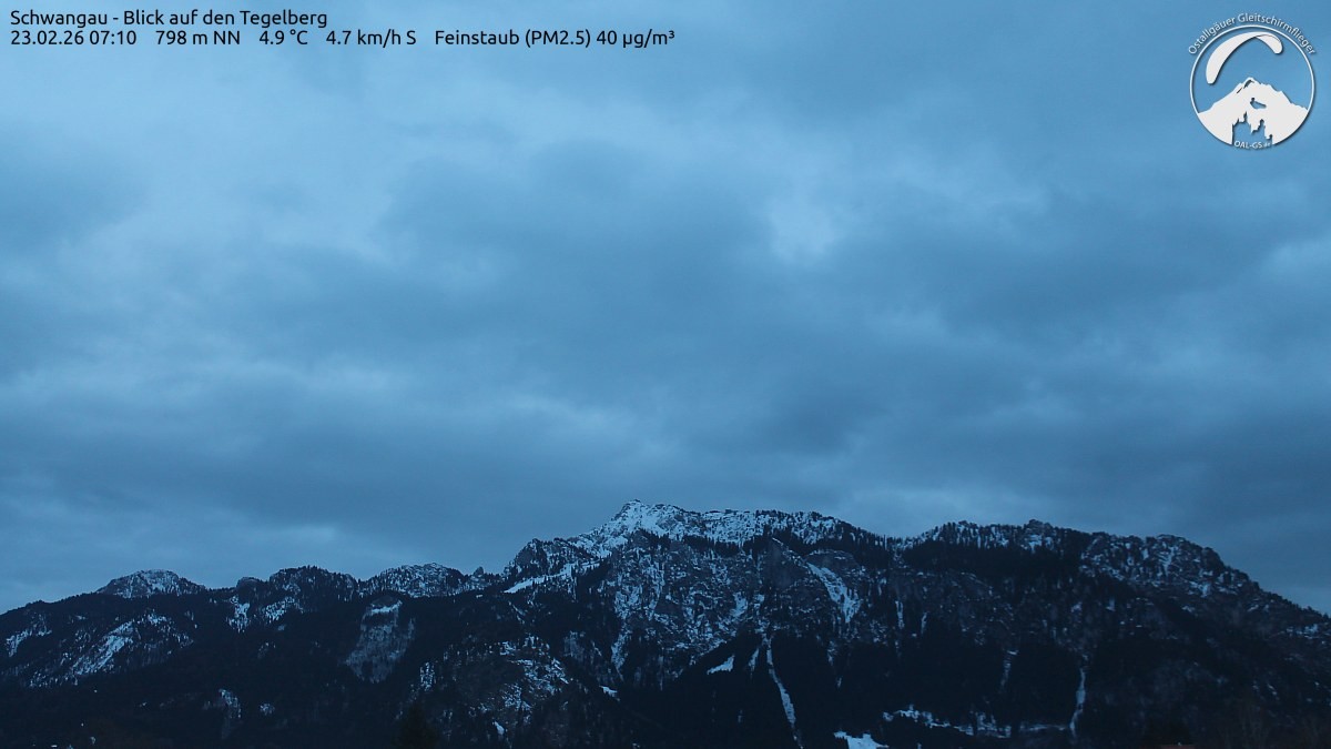 Archiv Foto Webcam Schwangau: Tegelberg-Blick