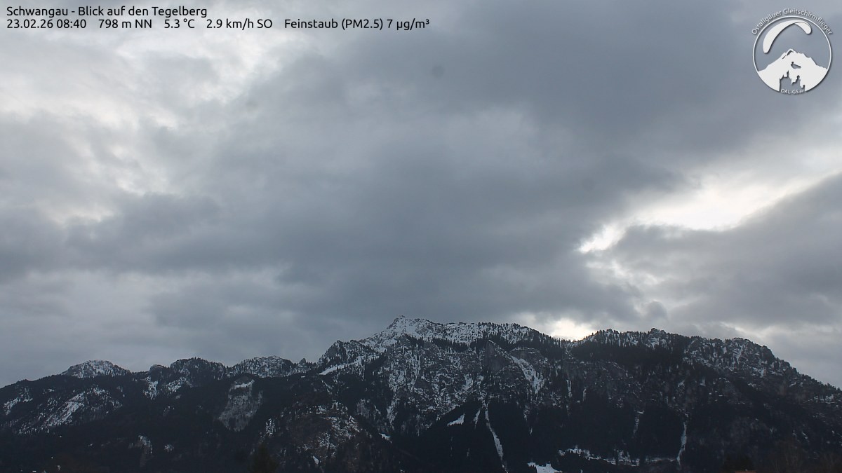Archiv Foto Webcam Schwangau: Tegelberg-Blick