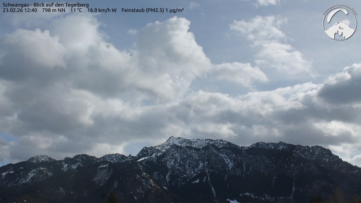 Archiv Foto Webcam Schwangau: Tegelberg-Blick