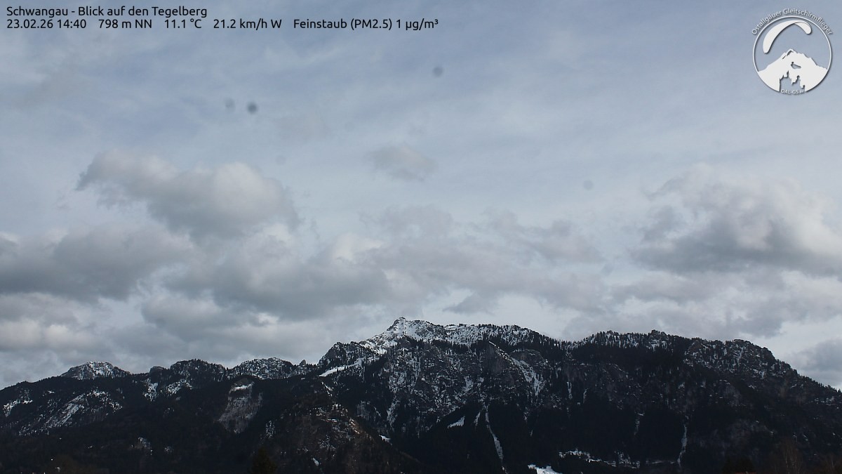 Archiv Foto Webcam Schwangau: Tegelberg-Blick