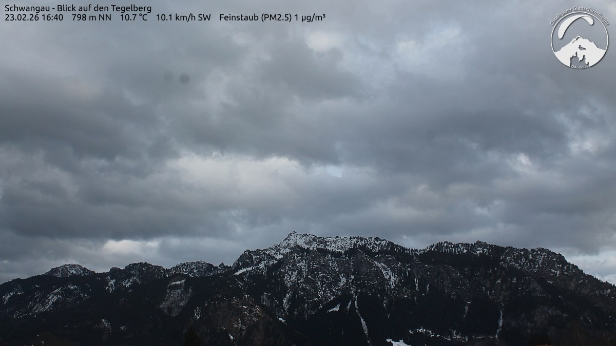 Archiv Foto Webcam Schwangau: Tegelberg-Blick