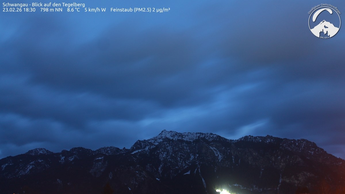 Archiv Foto Webcam Schwangau: Tegelberg-Blick